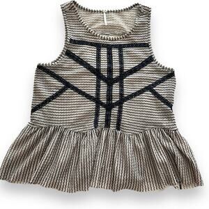 FREE PEOPLE Bohemian Chic Peplum Top Size Large